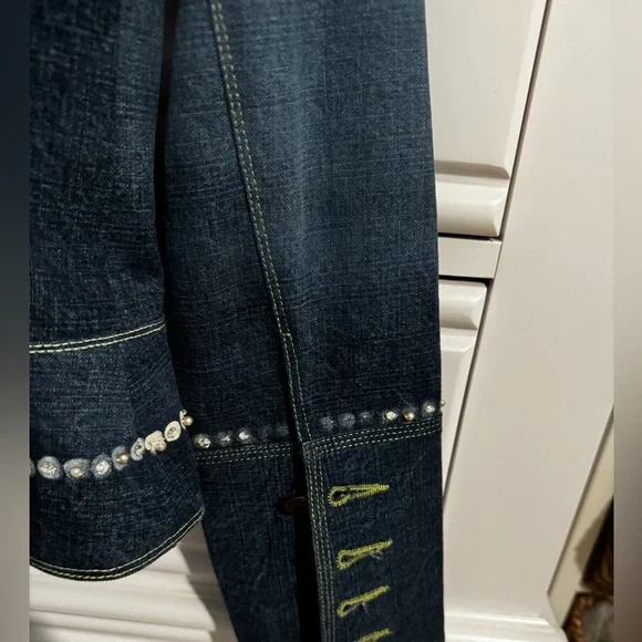 Unique Dark Denim Embellished Women’s Jacket by “a and me” - Picture 9 of 11